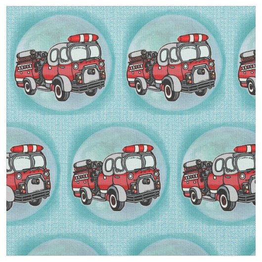 Little Water Fire Truck Stof (Close Up)