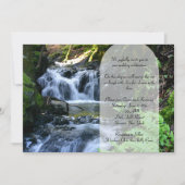Little Waterfall Wedding Custom Invitation Kaart (Voorkant)