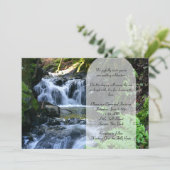 Little Waterfall Wedding Custom Invitation Kaart