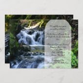 Little Waterfall Wedding Custom Invitation Kaart