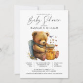 Little Waterverf Teddy Bear Baby shower Kaart (Voorkant)