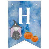 Little Waterverf Witch Halloween Party Bunting Vlaggetjes (Tweede vlag)