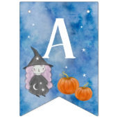 Little Waterverf Witch Halloween Party Bunting Vlaggetjes (Derde vlag)
