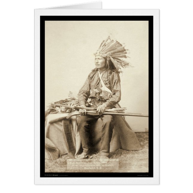 Little, Wearing Headdress at Wounded Knee SD 1890 (Voorkant)