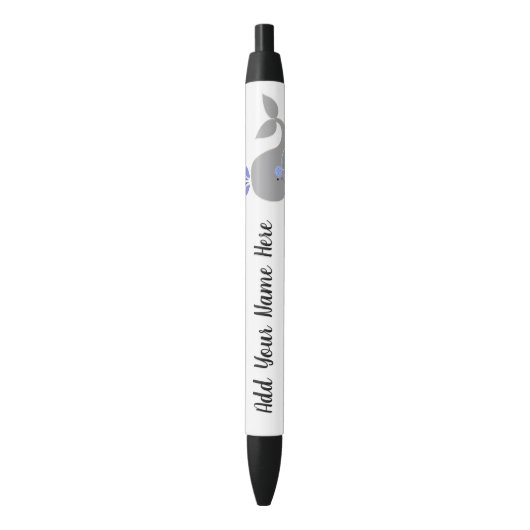 Little Whale Custom Name Ink pen (Voorkant Verticaal)