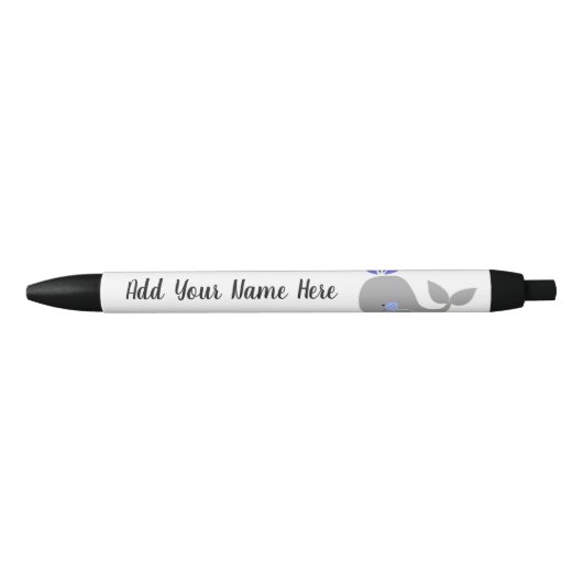 Little Whale Custom Name Ink pen (Voorkant)
