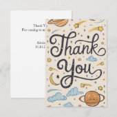 Little Whimsical Trail Celestial Bedankkaart (Voorkant / Achterkant)