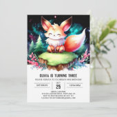 Little Whimsy Fox Verjaardag digitaal Kaart (Staand voorkant)