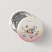 Little White Bird Floral Button (Voorkant /achterkant)