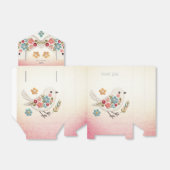 Little White Bird Floral Favoriete Box Bedankdoosjes (Uitgevouwen)