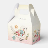 Little White Bird Floral Favoriete Box Bedankdoosjes (Achterkant)