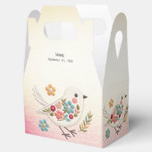 Little White Bird Floral Favoriete Box Bedankdoosjes (Geopend)