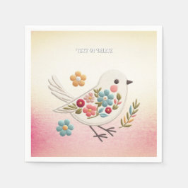 Little White Bird Floral servetten