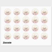 Little White Bird Floral Sticker (Vel)