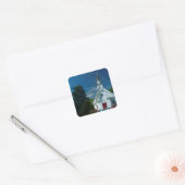 Little White Church Vierkante Sticker (Envelop)