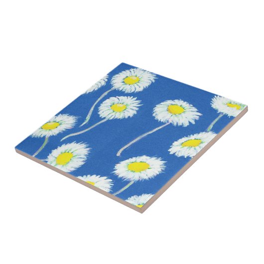 Little White Daisies Pattern Tegel Tegeltje (Zijkant)