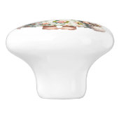 Little White Daisy Girl Gnome Keramische Knop (Zijkant)