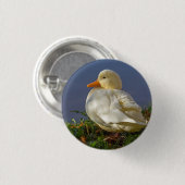 Little White Duck Ronde Button 3,2 Cm (Voorkant /achterkant)