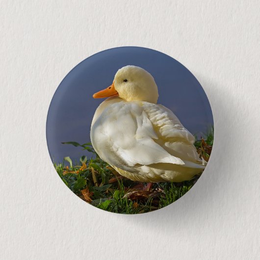 Little White Duck Ronde Button 3,2 Cm (Voorkant)