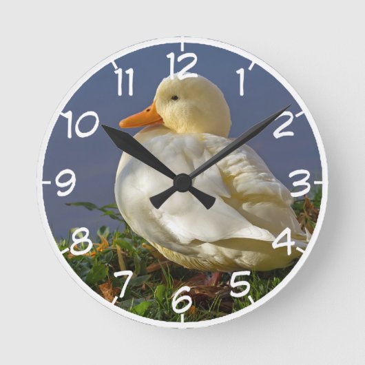 Little White Duck Ronde Klok (Voorkant)