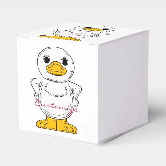 Little White Duck Standing Thunder_Cove Bedankdoosjes (Voorkant Zijde)