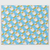 Little White Duck Standing Thunder_Cove Cadeaupapier (Vlak)