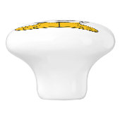 Little White Duck Standing Thunder_Cove Keramische Knop (Zijkant)