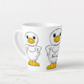 Little White Duck Standing Thunder_Cove Latte Mok (Linkerhoek)