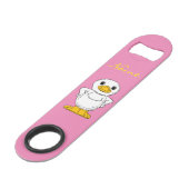 Little White Duck Standing Thunder_Cove Speed Flessenopener (Voorkant Gekanteld)