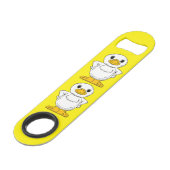 Little White Duck Standing Thunder_Cove Speed Flessenopener (Achterkant Gekanteld)