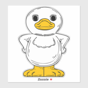Little White Duck Standing Thunder_Cove Sticker