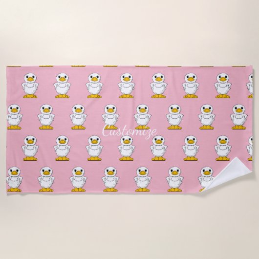 Little White Duck Standing Thunder_Cove Strandlaken (Voorkant)