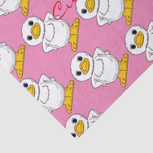 Little White Duck Standing Thunder_Cove Tissuepapier (Detail)