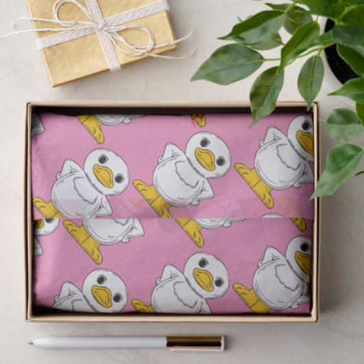 Little White Duck Standing Thunder_Cove Tissuepapier (Geschenk)