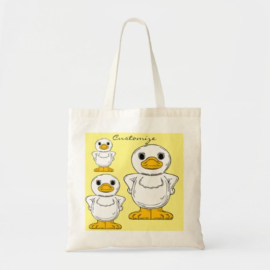 Little White Duck Standing Thunder_Cove Tote Bag (Voorkant)