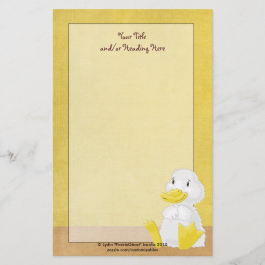 Little White Duck Stationery Briefpapier (Voorkant)