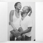 Little white hartscript mulberry white bruiloft drieluik programma (Binnenkant midden)