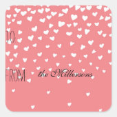 Little White Hearts Gift Label (Voorkant)