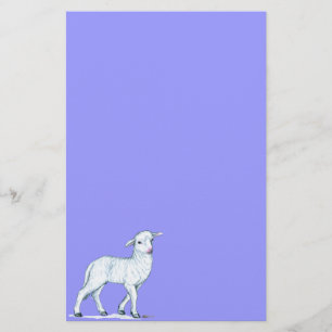 Little White Lamb Briefpapier