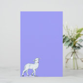 Little White Lamb Briefpapier (Staand voorkant)