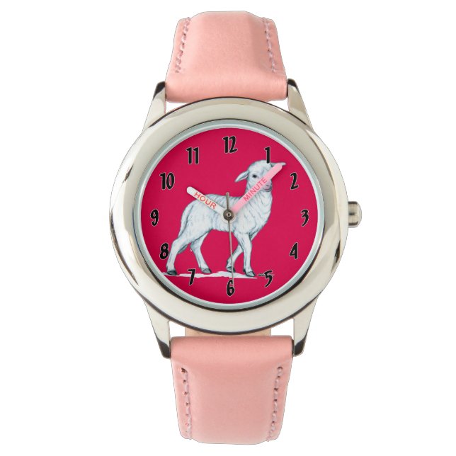 Little White Lamb Horloge (Voorkant)