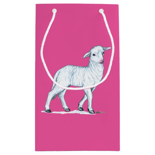 Little White Lamb Klein Cadeauzakje (Achterkant)