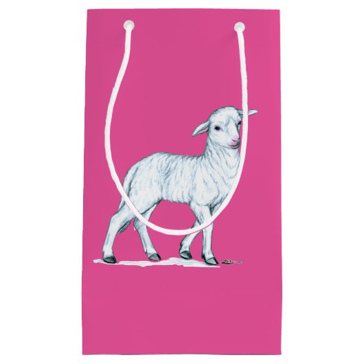 Little White Lamb Klein Cadeauzakje (Voorkant)