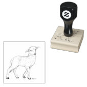 Little White Lamb Rubberstempel (Gestempeld)