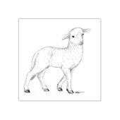 Little White Lamb Rubberstempel (Afrduk)