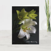 Little White Lily Poem Kaart (Voorkant)