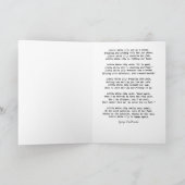 Little White Lily Poem Kaart (Binnen)