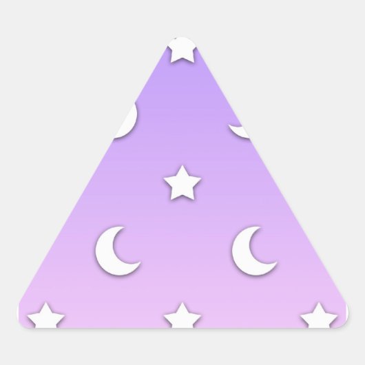 Little White Stars en Moons Pattern Sticker (Voorkant)