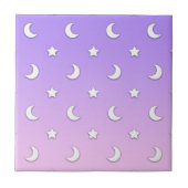 Little White Stars en Moons Pattern Tegeltje (Voorkant)