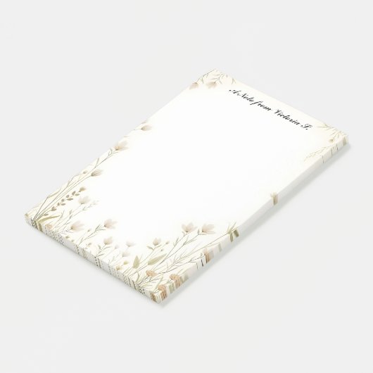 Little White Wildflowers Post-it® Notes (Schuin)
